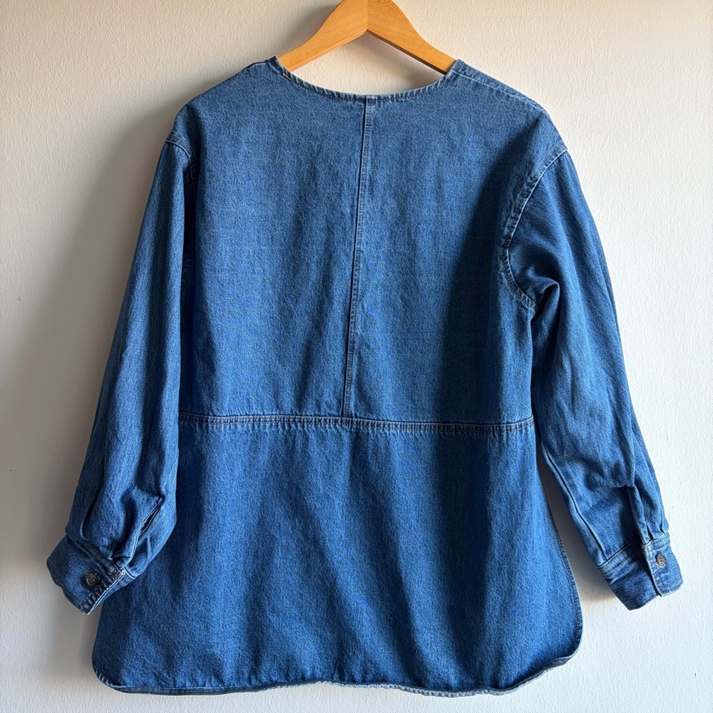 Denim Pullover Top Blue - Picture 2 of 7